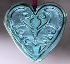 Recycled Glass Heart Ornament