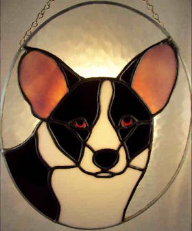 Cardigan Corgi Stained Glass Suncatcher - Holli Boyle Stained Glass