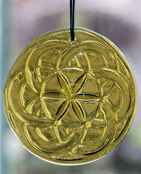 celtic star medallion recycled glass