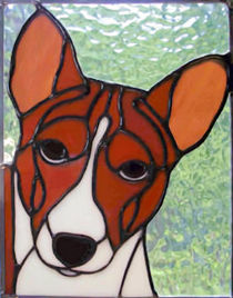 Basenji Dog Stained Glass Suncatcher $79