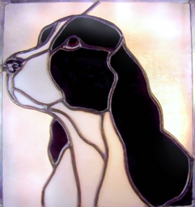 English Springer Spaniel Dog Stained Glass Suncatcher $63