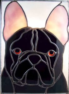 French Bulldog Stained Glass Suncatcher $83