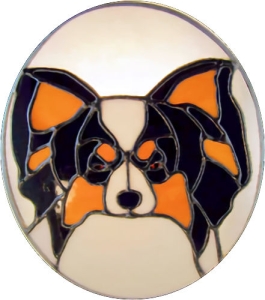 Papillon Dog Stained Glass Suncatcher $89