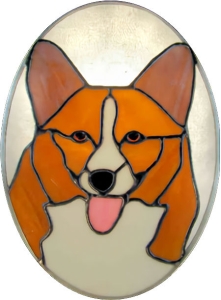 Pembroke Corgi Dog Stained Glass Suncatcher $61