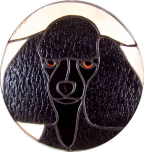 Poodle Dog Stained Glass Suncatcher $55