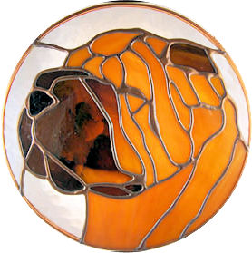 Shar Pei Dog Stained Glass Suncatcher $65